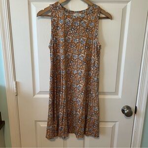 LOFT outlet Floral Mini Dress in Orange and Blue women’s size XS